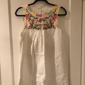 J Crew Embroidered Smock Flower Dress